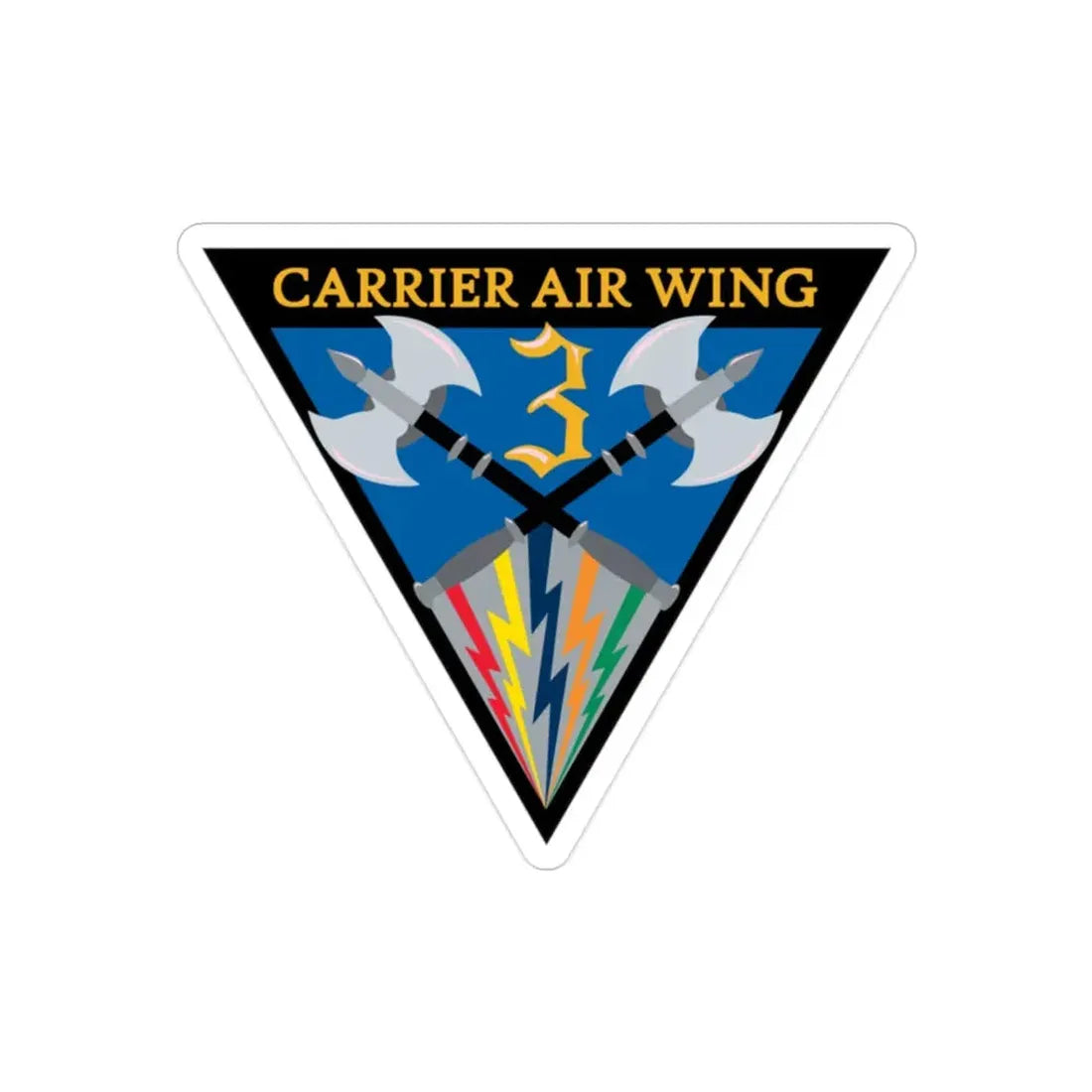 Carrier Air Wing 3 (U.S. Navy) Transparent STICKER Die-Cut Vinyl Decal 2 Inch Transparent - The Sticker Space