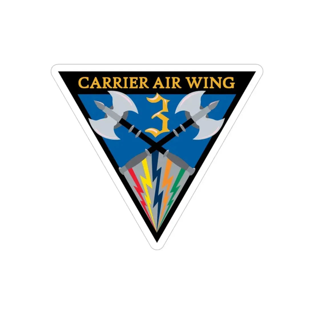 Carrier Air Wing 3 (U.S. Navy) Transparent STICKER Die-Cut Vinyl Decal 4 Inch Transparent - The Sticker Space