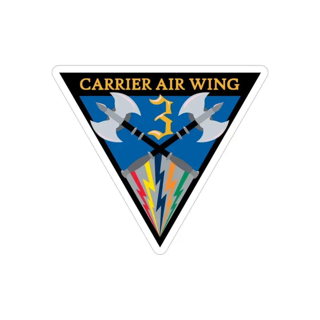 Carrier Air Wing 3 (U.S. Navy) Transparent STICKER Die-Cut Vinyl Decal 6 Inch Transparent - The Sticker Space