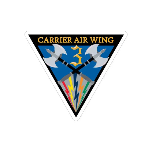 Carrier Air Wing 3 (U.S. Navy) Transparent STICKER Die-Cut Vinyl Decal 6 Inch Transparent - The Sticker Space