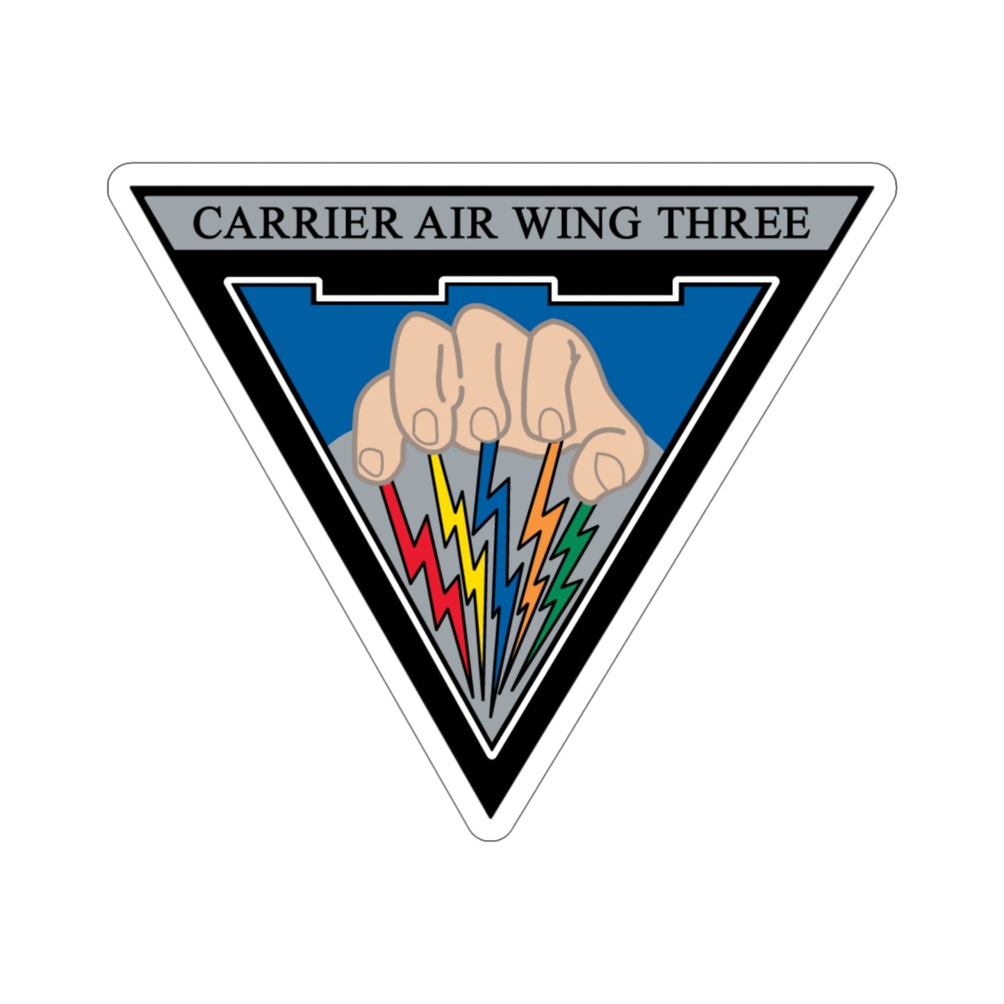 Carrier Air Wing 3 v2 (U.S. Navy) STICKER Vinyl Die-Cut Decal-5 Inch-The Sticker Space