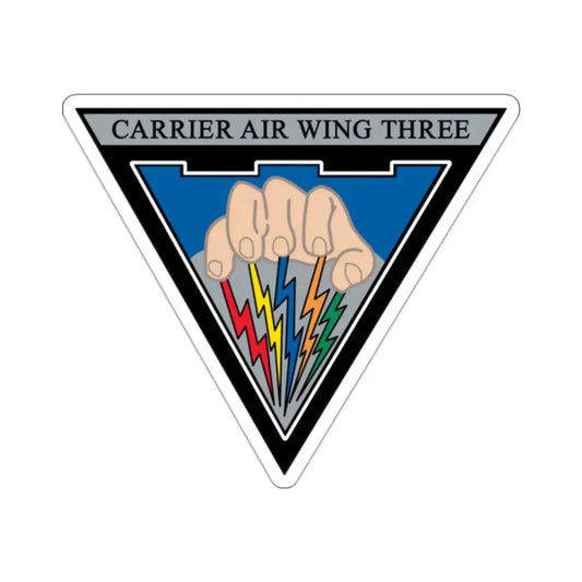 Carrier Air Wing 3 v2 (U.S. Navy) STICKER Vinyl Kiss-Cut Decal 2 Inch White - The Sticker Space