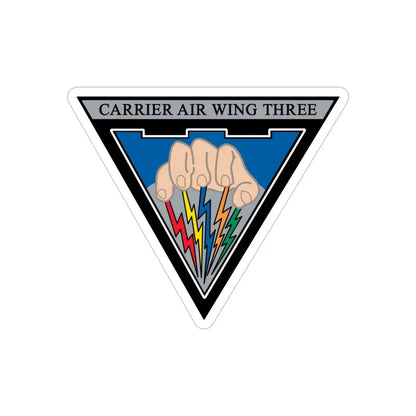 Carrier Air Wing 3 v2 (U.S. Navy) Transparent STICKER Die-Cut Vinyl Decal 6 Inch Transparent - The Sticker Space