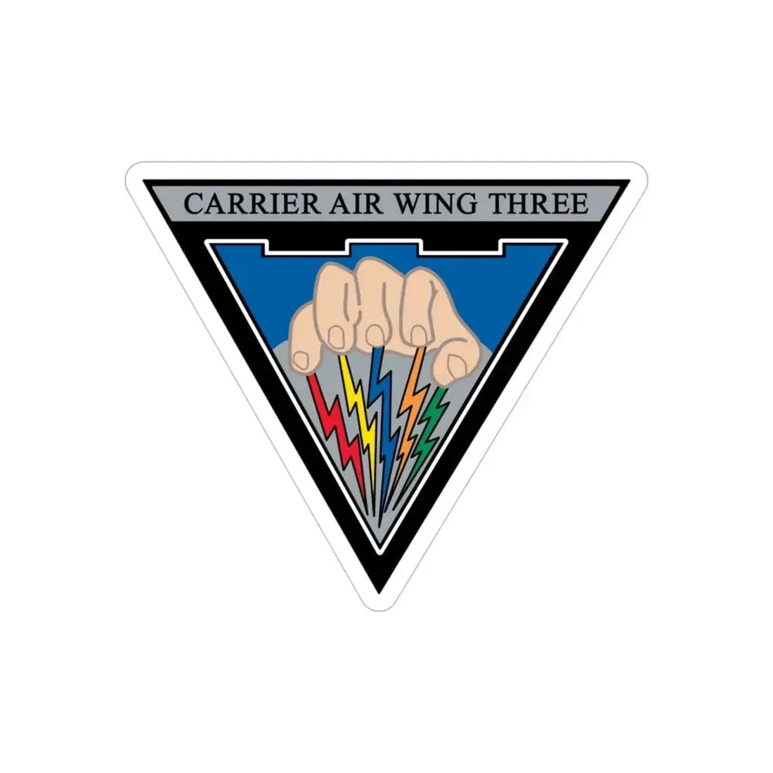 Carrier Air Wing 3 v2 (U.S. Navy) Transparent STICKER Die-Cut Vinyl Decal - The Sticker Space