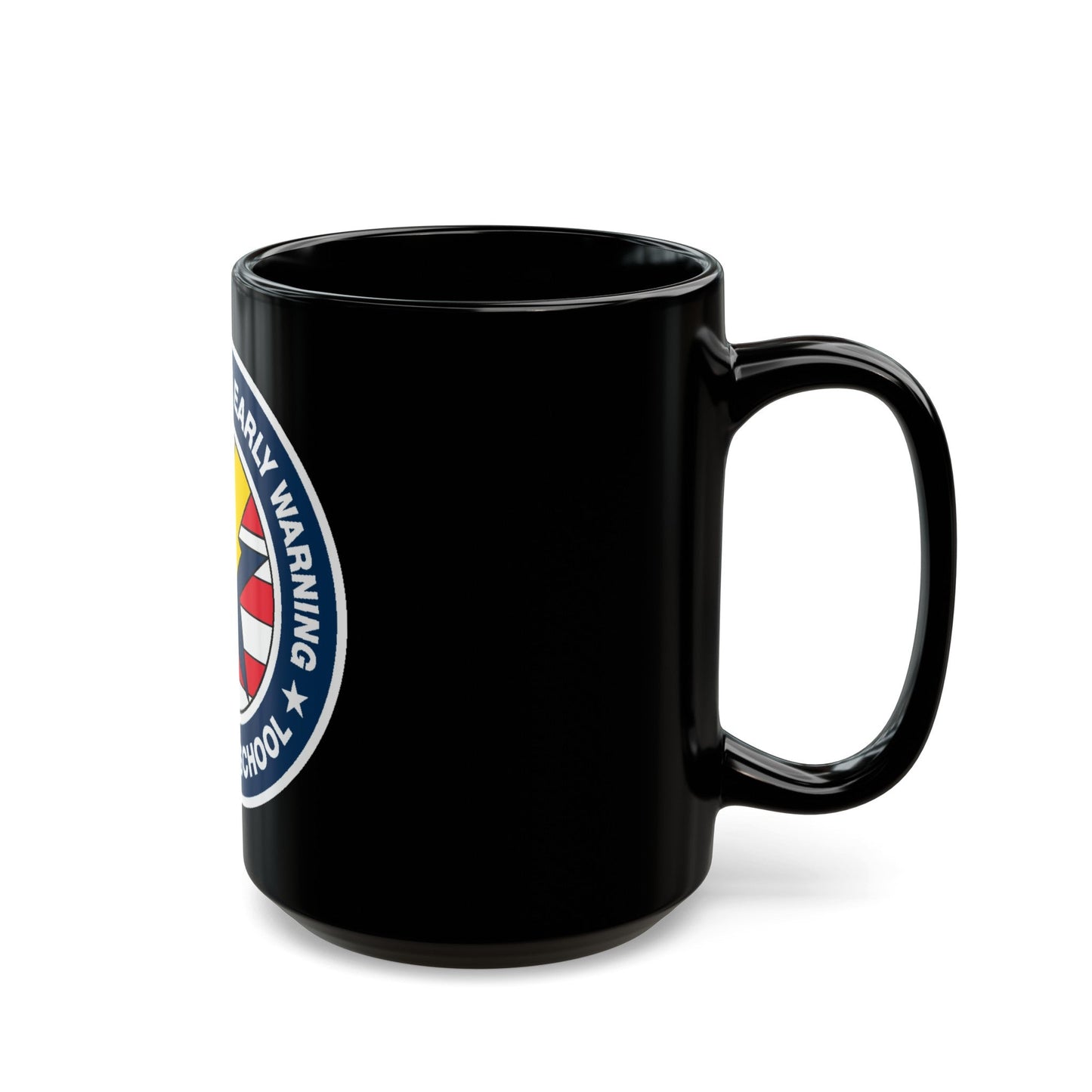 Carrier Airborne Early Warning Weapons School Bolt (U.S. Navy) Black Coffee Mug-The Sticker Space