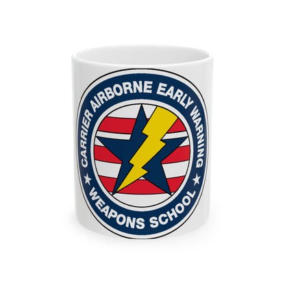 Carrier Airborne Early Warning Weapons School Bolt (U.S. Navy) White Coffee Mug-11oz-The Sticker Space