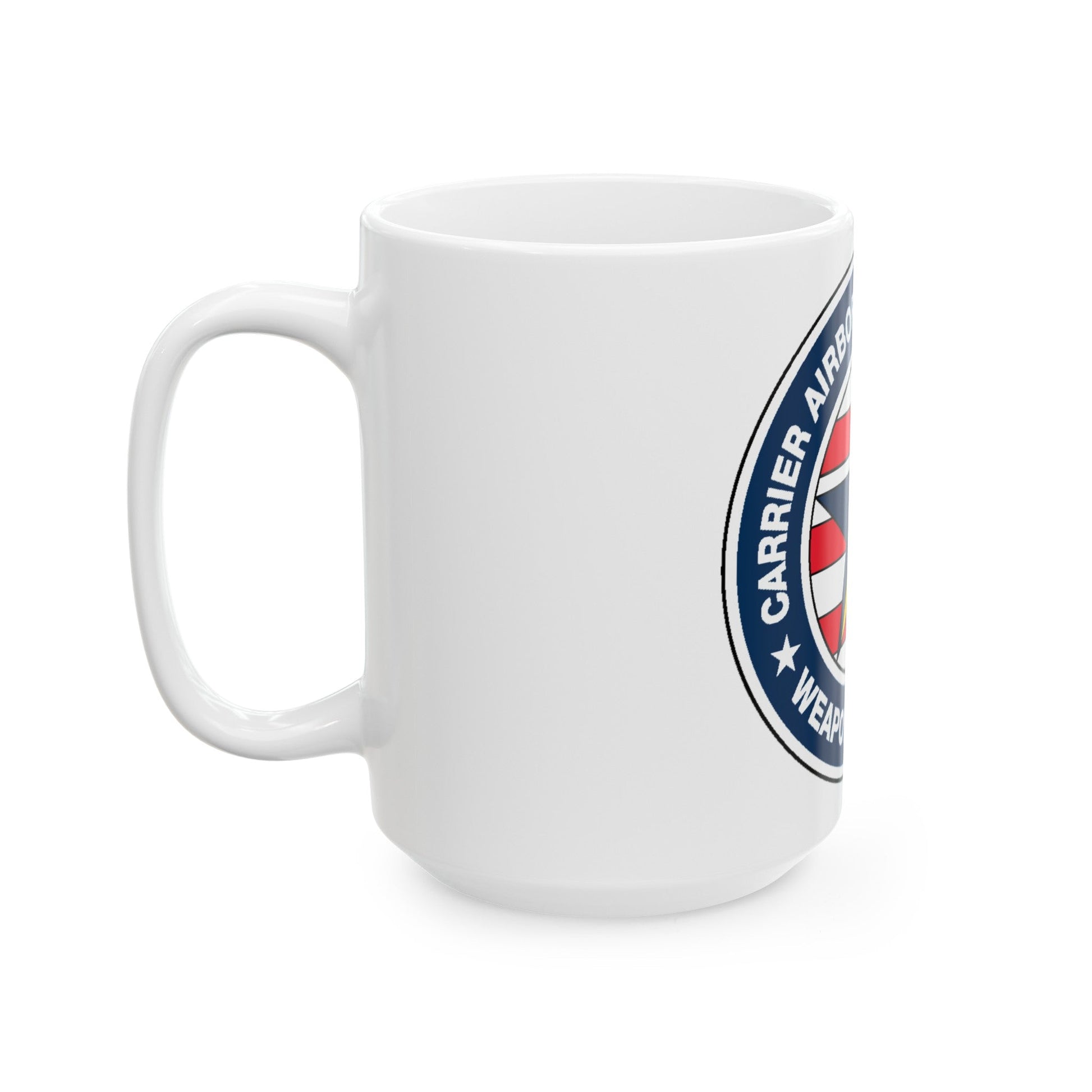 Carrier Airborne Early Warning Weapons School Bolt (U.S. Navy) White Coffee Mug-The Sticker Space