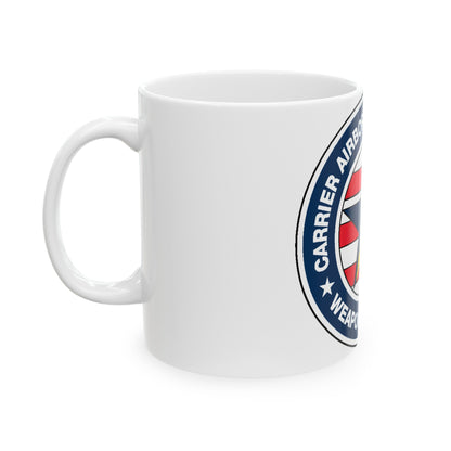 Carrier Airborne Early Warning Weapons School Bolt (U.S. Navy) White Coffee Mug-The Sticker Space