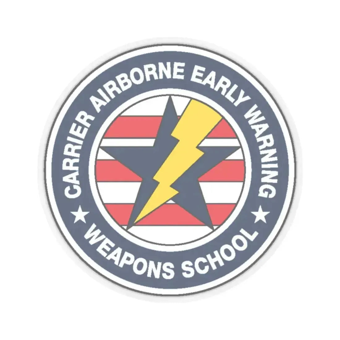 Carrier Airborne Early Warning Weapons School Bolt (U.S. Navy) STICKER Vinyl Kiss-Cut Decal 2 Inch Transparent - The Sticker Space