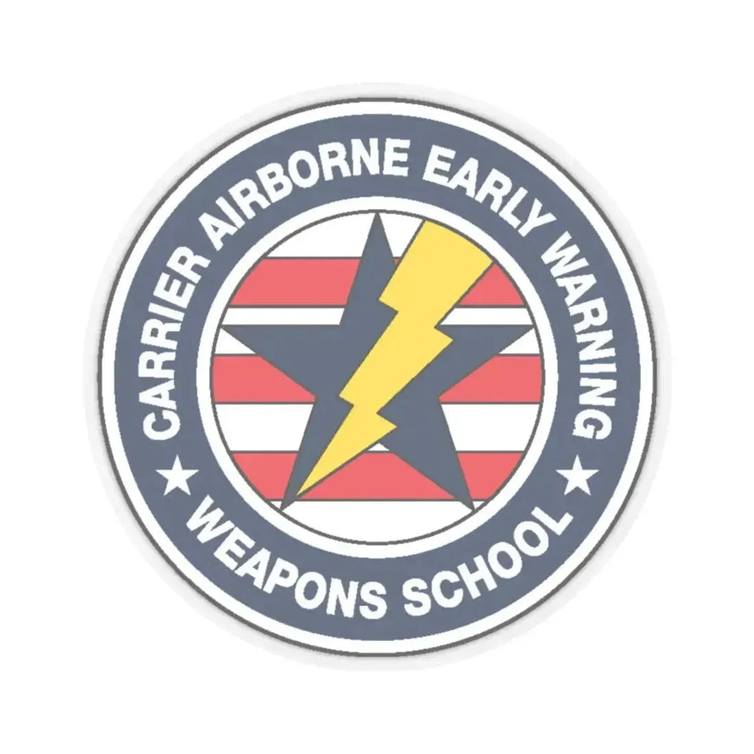 Carrier Airborne Early Warning Weapons School Bolt (U.S. Navy) STICKER Vinyl Kiss-Cut Decal 3 Inch Transparent - The Sticker Space