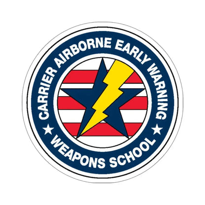 Carrier Airborne Early Warning Weapons School Bolt (U.S. Navy) STICKER Vinyl Kiss-Cut Decal 3 Inch White - The Sticker Space