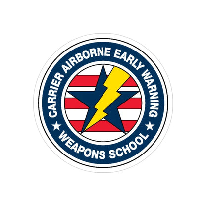 Carrier Airborne Early Warning Weapons School Bolt (U.S. Navy) Transparent STICKER Die-Cut Vinyl Decal 3 Inch Transparent - The Sticker Space