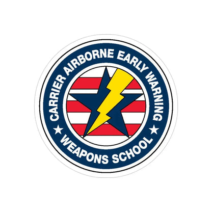 Carrier Airborne Early Warning Weapons School Bolt (U.S. Navy) Transparent STICKER Die-Cut Vinyl Decal 4 Inch Transparent - The Sticker Space