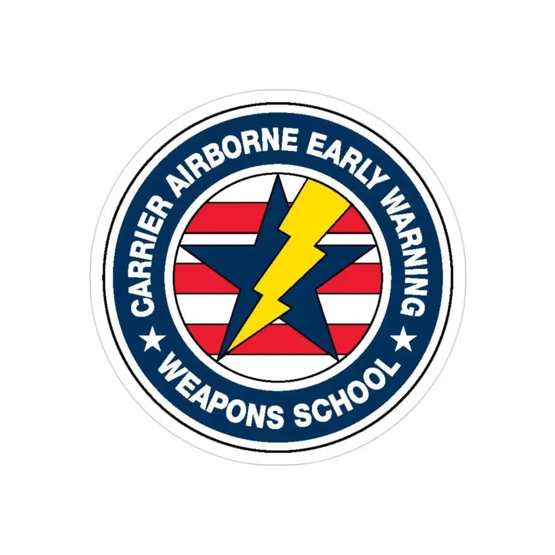 Carrier Airborne Early Warning Weapons School Bolt (U.S. Navy) Transparent STICKER Die-Cut Vinyl Decal - The Sticker Space
