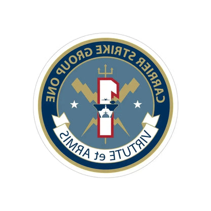 Carrier Strike Group 1 (U.S. Navy) REVERSE PRINT Transparent Die-Cut STICKER - The Sticker Space