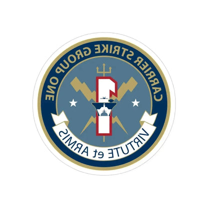 Carrier Strike Group 1 (U.S. Navy) REVERSE PRINT Transparent Die-Cut STICKER - The Sticker Space