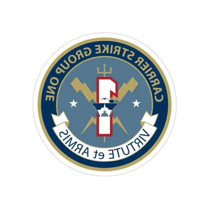 Carrier Strike Group 1 (U.S. Navy) REVERSE PRINT Transparent Die-Cut STICKER - The Sticker Space
