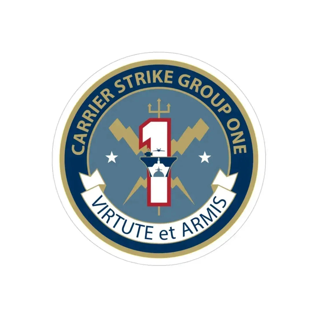 Carrier Strike Group 1 (U.S. Navy) Transparent STICKER Die-Cut Vinyl Decal 3 Inch Transparent - The Sticker Space