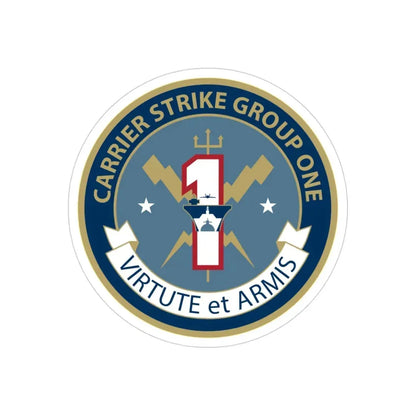 Carrier Strike Group 1 (U.S. Navy) Transparent STICKER Die-Cut Vinyl Decal 3 Inch Transparent - The Sticker Space