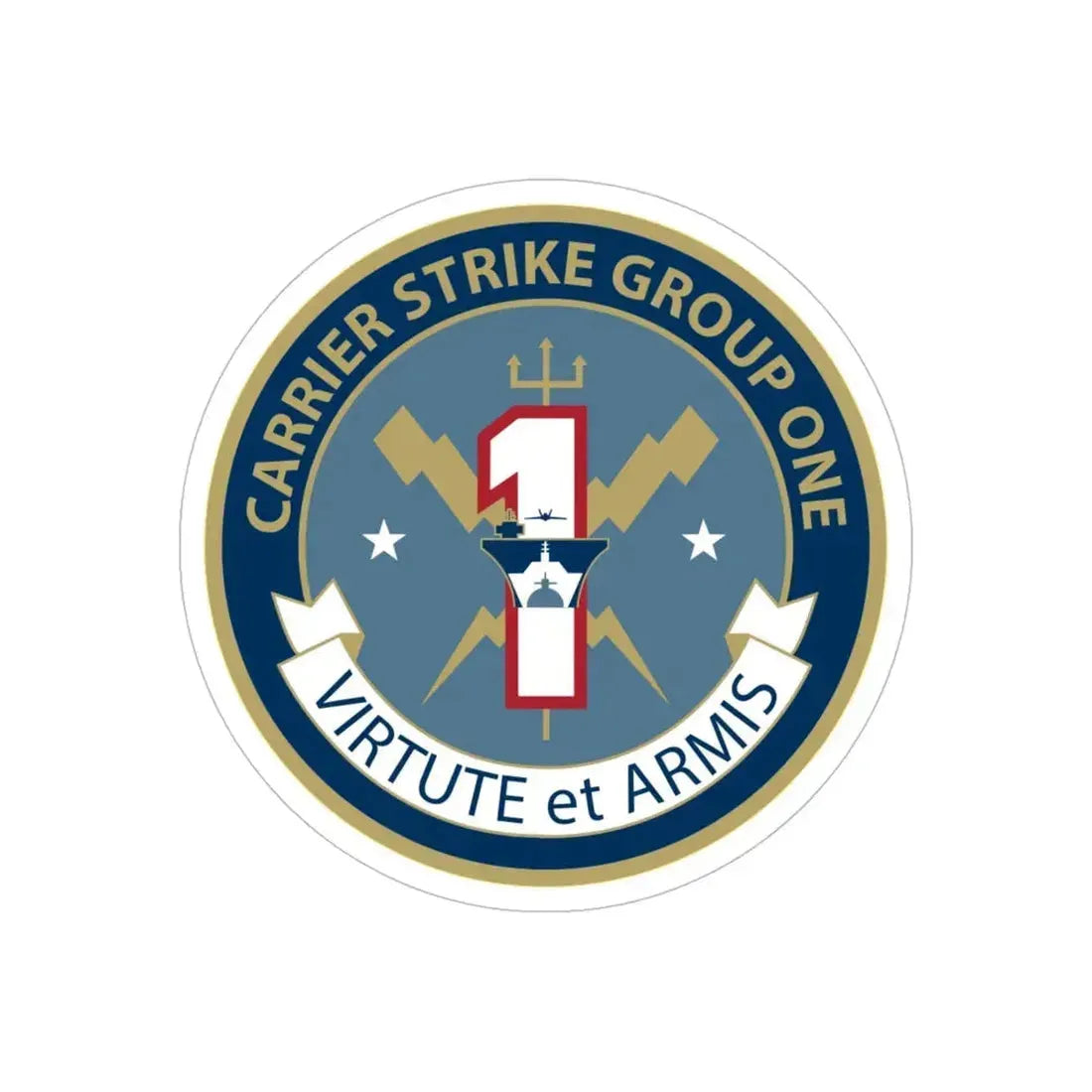 Carrier Strike Group 1 (U.S. Navy) Transparent STICKER Die-Cut Vinyl Decal 5 Inch Transparent - The Sticker Space