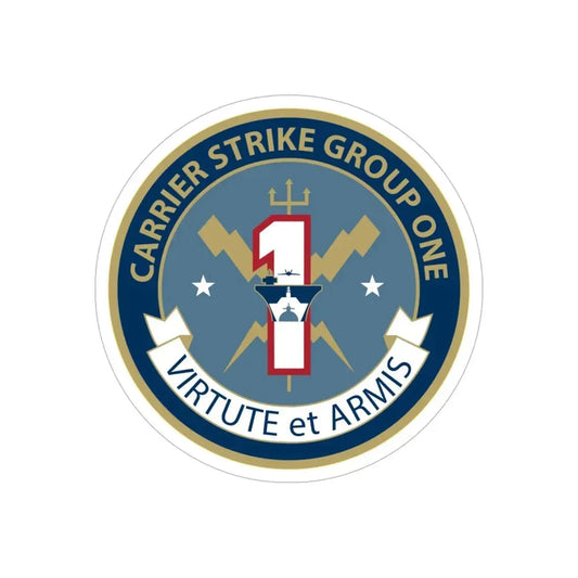 Carrier Strike Group 1 (U.S. Navy) Transparent STICKER Die-Cut Vinyl Decal 6 Inch Transparent - The Sticker Space