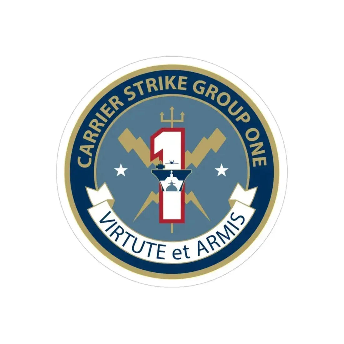 Carrier Strike Group 1 (U.S. Navy) Transparent STICKER Die-Cut Vinyl Decal - The Sticker Space