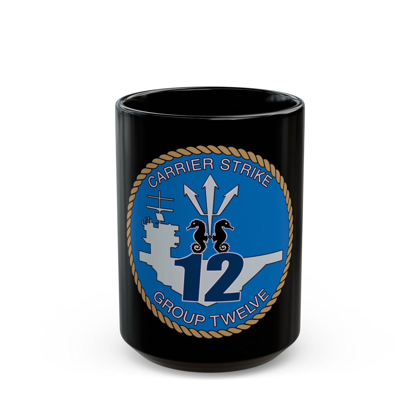 Carrier Strike Group 12 CSG 12 (U.S. Navy) Black Coffee Mug-15oz-The Sticker Space