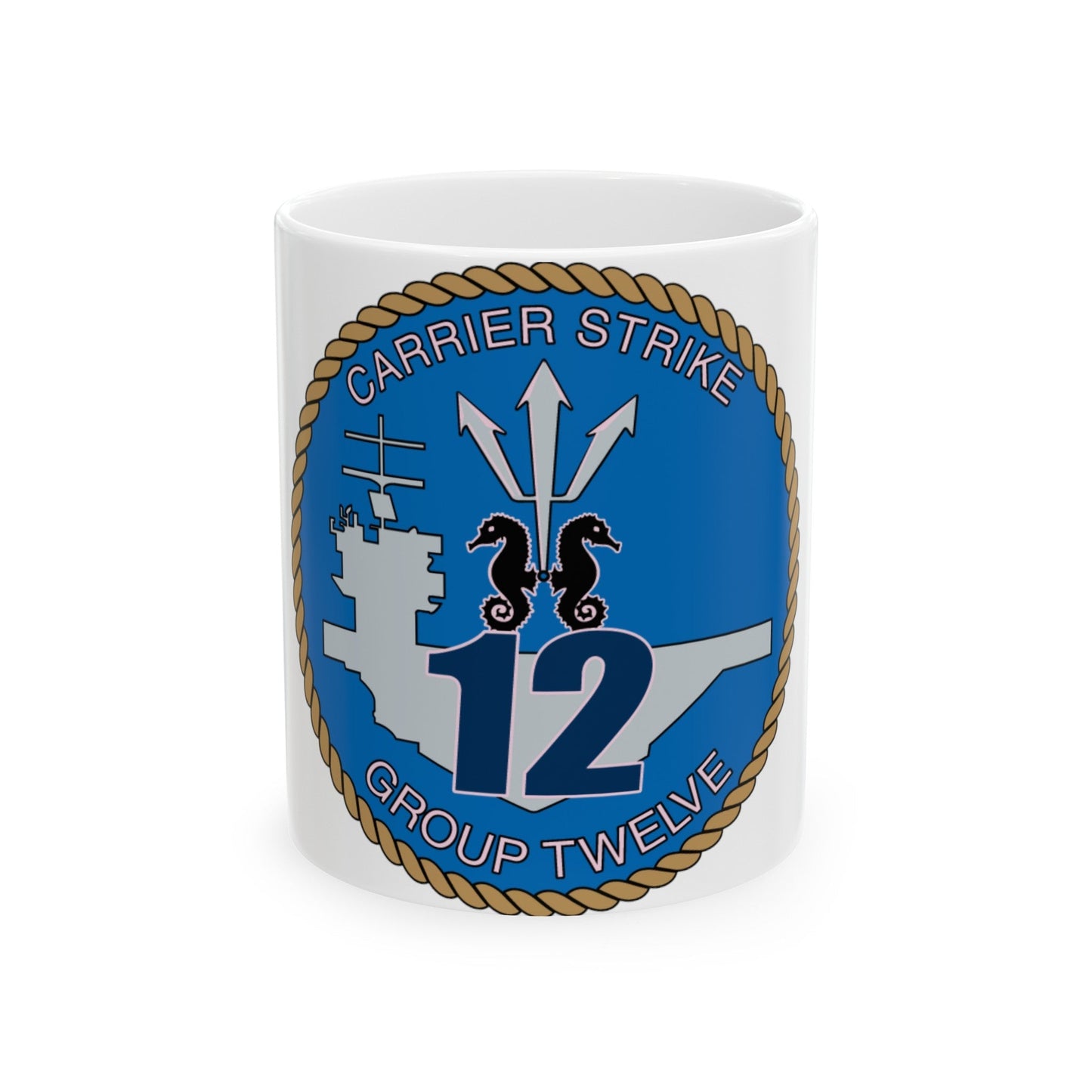 Carrier Strike Group 12 CSG 12 (U.S. Navy) White Coffee Mug-11oz-The Sticker Space