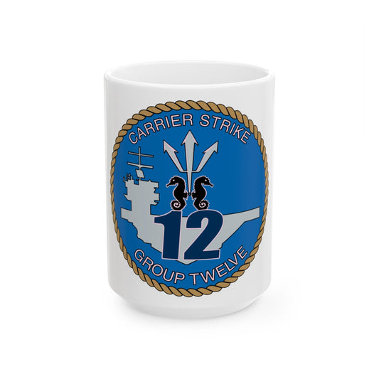 Carrier Strike Group 12 CSG 12 (U.S. Navy) White Coffee Mug-15oz-The Sticker Space