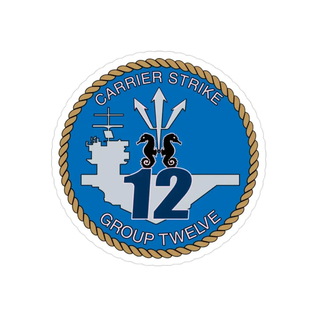 Carrier Strike Group 12 CSG 12 (U.S. Navy) Transparent STICKER Die-Cut Vinyl Decal 2 Inch Transparent - The Sticker Space