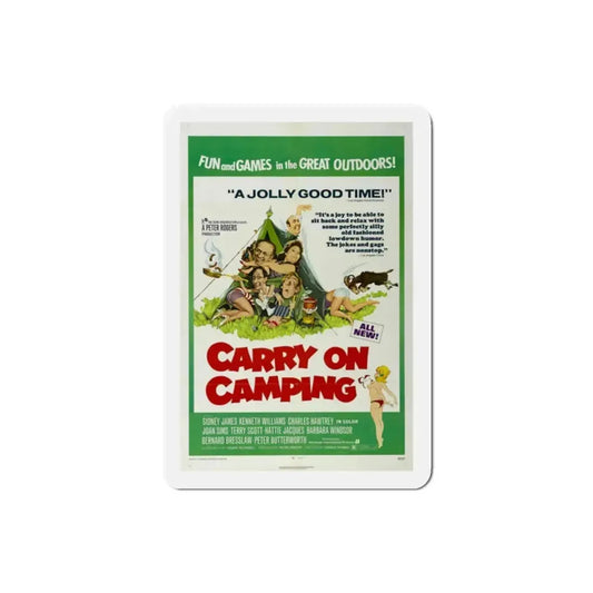 Carry on Camping 1971 Movie Poster Refrigerator Magnet 2 Inch - The Sticker Space