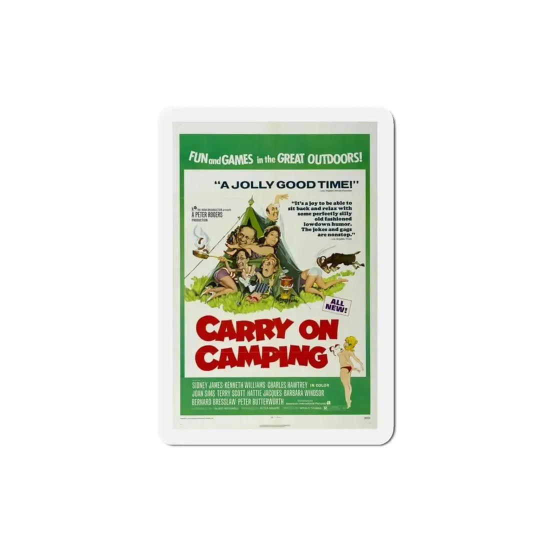 Carry on Camping 1971 Movie Poster Refrigerator Magnet - The Sticker Space
