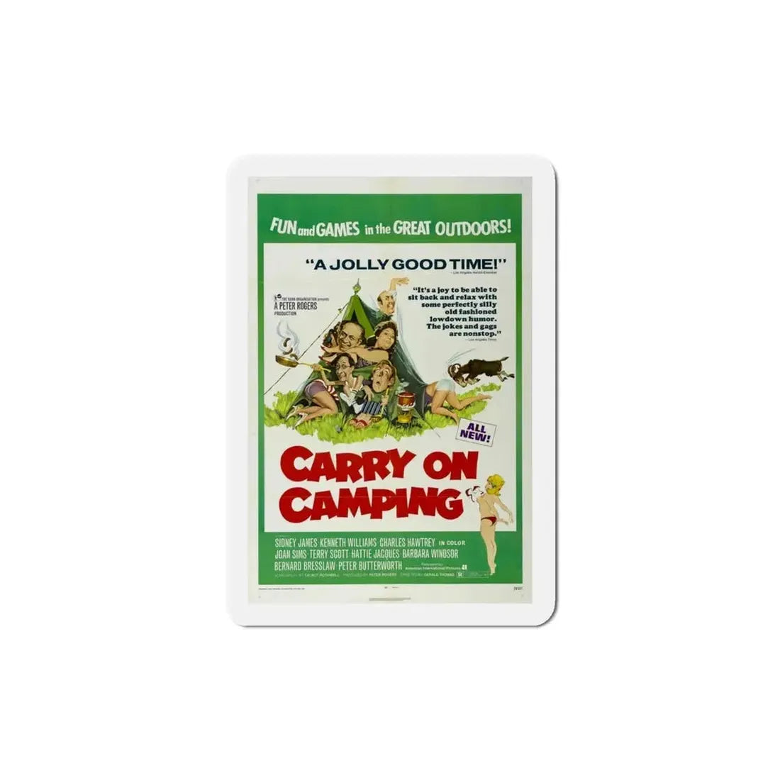 Carry on Camping 1971 Movie Poster Refrigerator Magnet - The Sticker Space