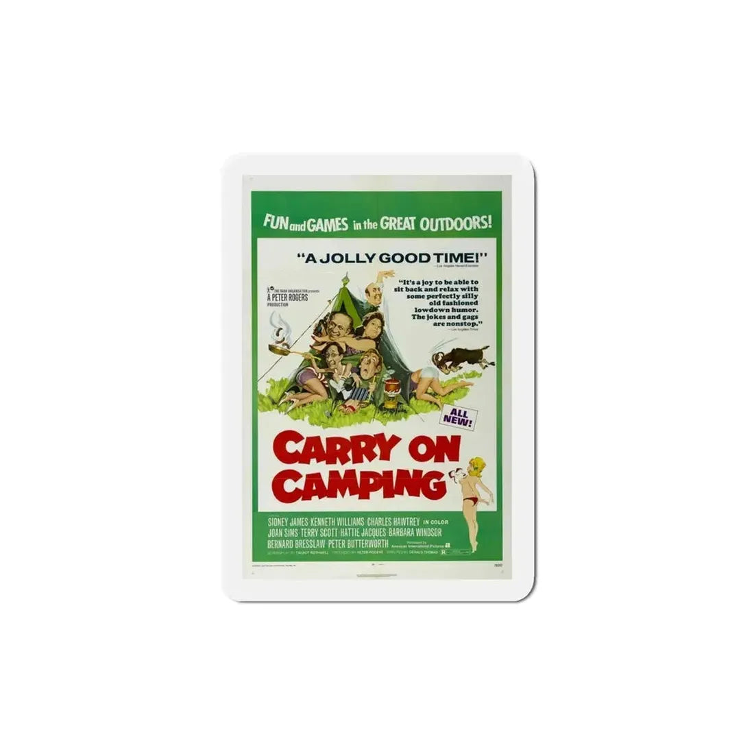 Carry on Camping 1971 Movie Poster Refrigerator Magnet - The Sticker Space