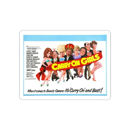 Carry on Girls 1973 Movie Poster STICKER Vinyl Die-Cut Decal 2 Inch - The Sticker Space
