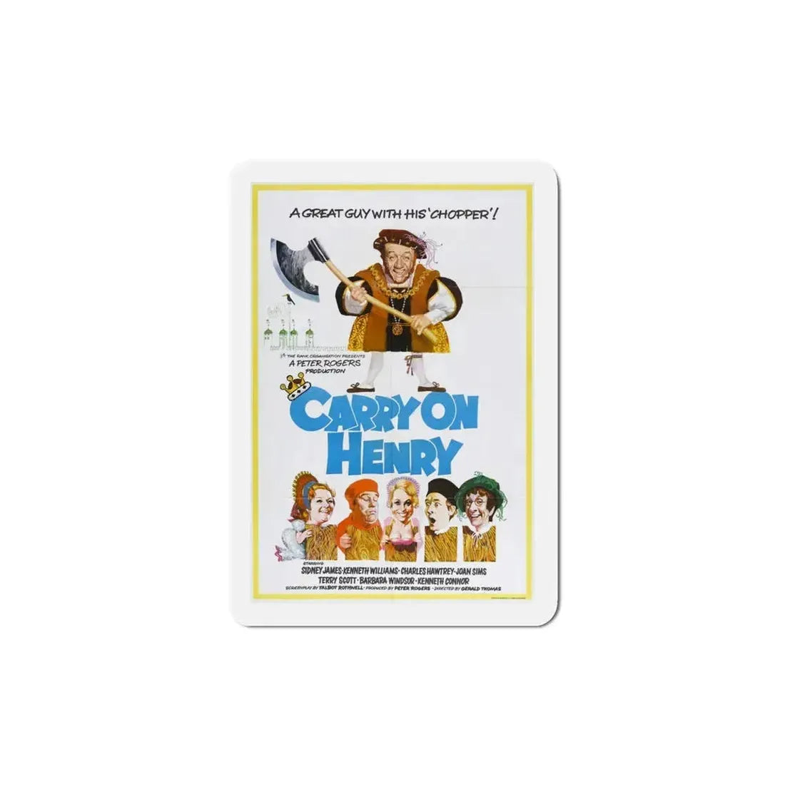 Carry on Henry 1971 Movie Poster Refrigerator Magnet 5 Inch - The Sticker Space