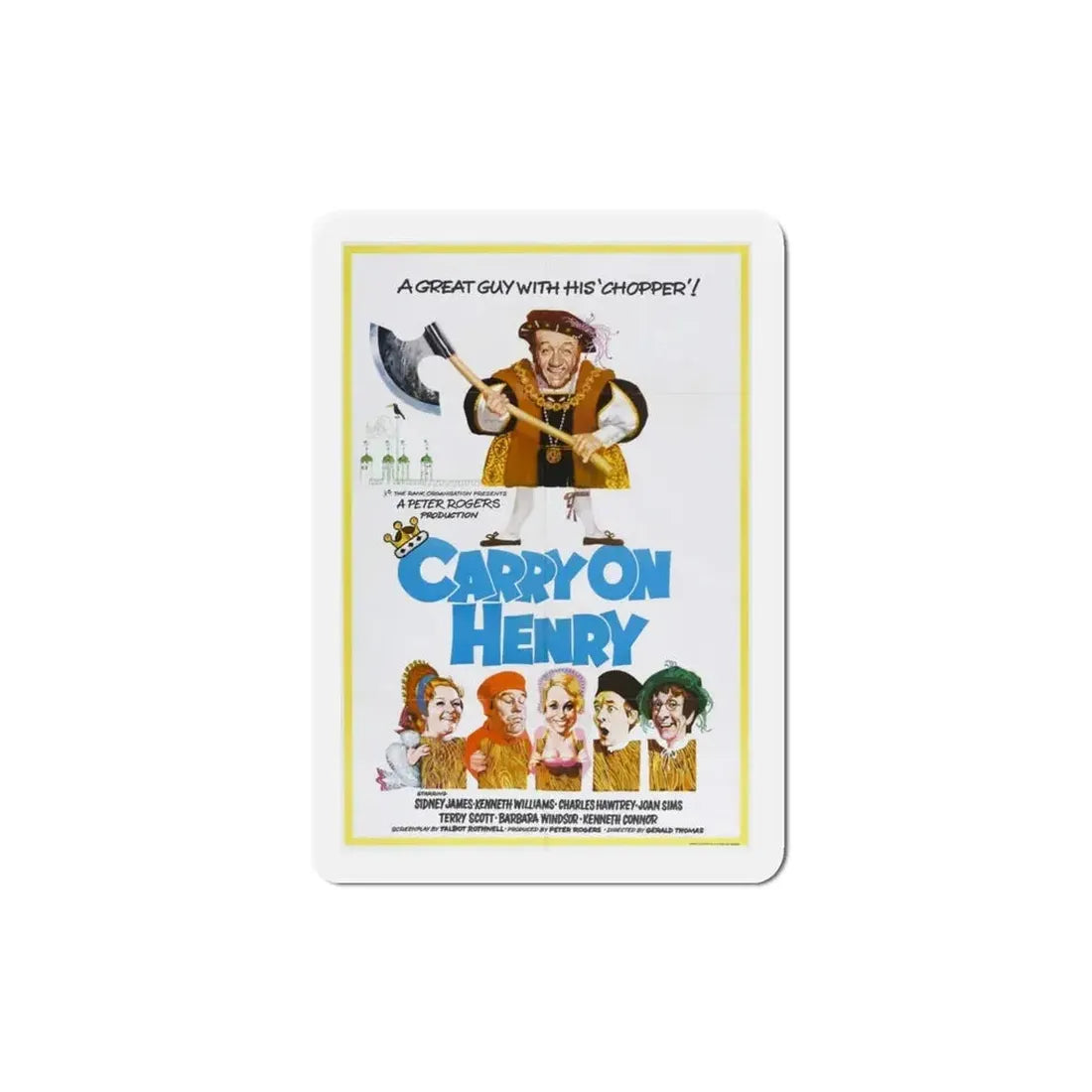Carry on Henry 1971 Movie Poster Refrigerator Magnet - The Sticker Space