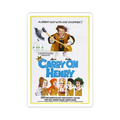 Carry on Henry 1971 Movie Poster STICKER Vinyl Die-Cut Decal-2 Inch-The Sticker Space