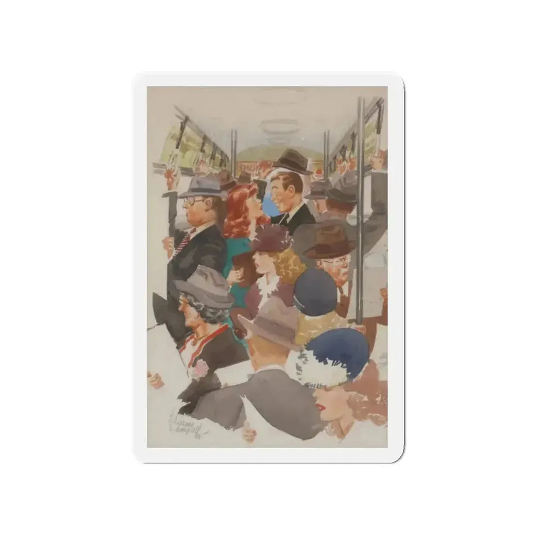 Cartoon Illustration (Magazine Illustration) Refrigerator Magnet - The Sticker Space