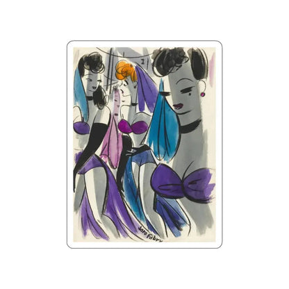 Cartoon illustration_1 (Magazine Illustration) STICKER Vinyl Die-Cut Decal White Die-Cut 3 Inch - The Sticker Space