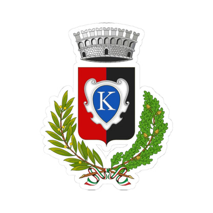 Casacalenda-Stemma (Italy) (Coat of Arms) STICKER Vinyl Kiss-Cut Decal 3 Inch White - The Sticker Space