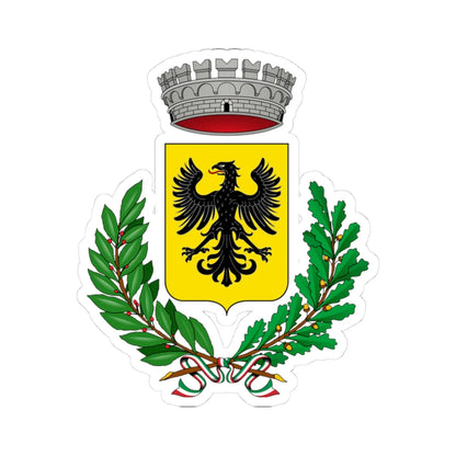 Casalborgone-Stemma (Italy) (Coat of Arms) STICKER Vinyl Kiss-Cut Decal 3 Inch White - The Sticker Space