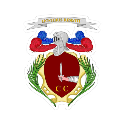 Casalgrasso-Stemma (Italy) (Coat of Arms) STICKER Vinyl Kiss-Cut Decal 3 Inch White - The Sticker Space