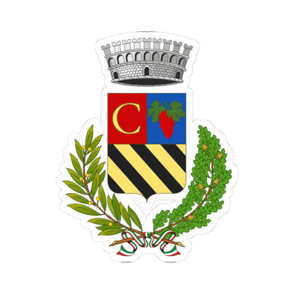 Casasco-Stemma (Italy) (Coat of Arms) STICKER Vinyl Kiss-Cut Decal 3 Inch White - The Sticker Space