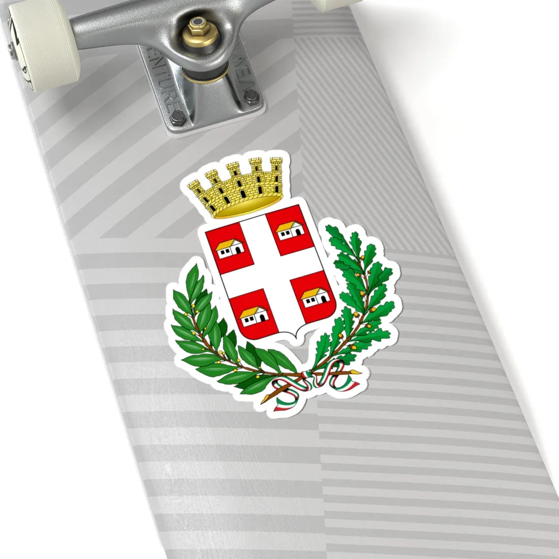Caselle Torinese-Stemma (Italy) (Coat of Arms) STICKER Vinyl Kiss-Cut Decal - The Sticker Space