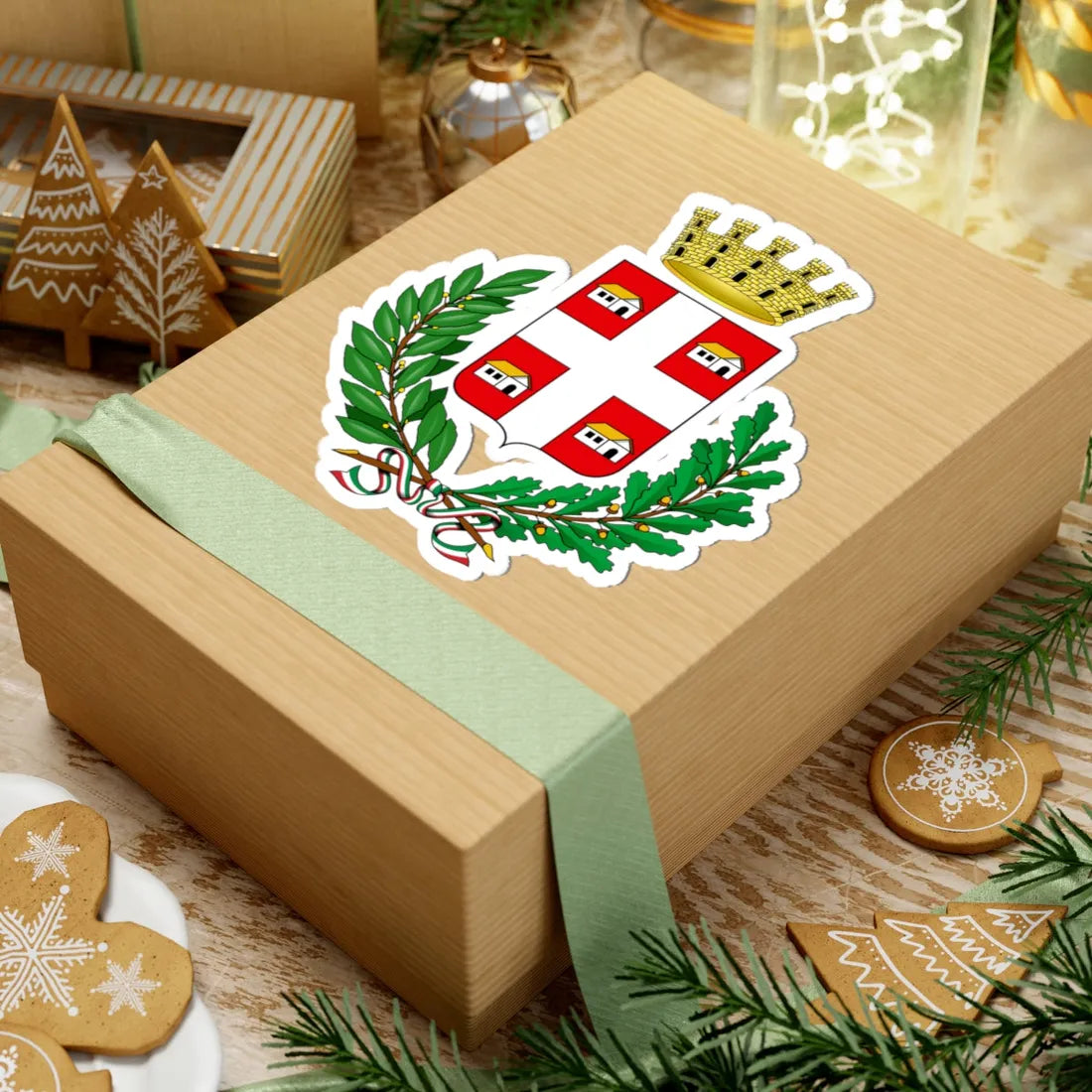 Caselle Torinese-Stemma (Italy) (Coat of Arms) STICKER Vinyl Kiss-Cut Decal - The Sticker Space
