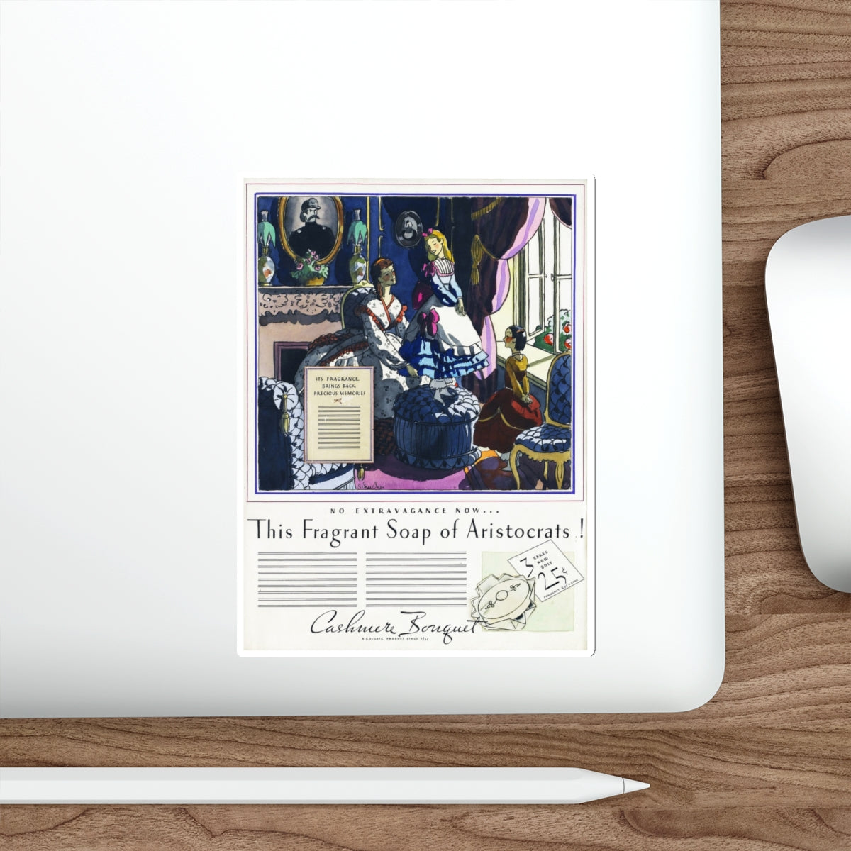 Cashmere Bouquet advertising art (Magazine Illustration) STICKER Vinyl Die-Cut Decal-The Sticker Space