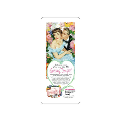 Cashmere Bouquet Soap ad, McCall's, February 1953 (Magazine Illustration) STICKER Vinyl Die-Cut Decal-White-The Sticker Space