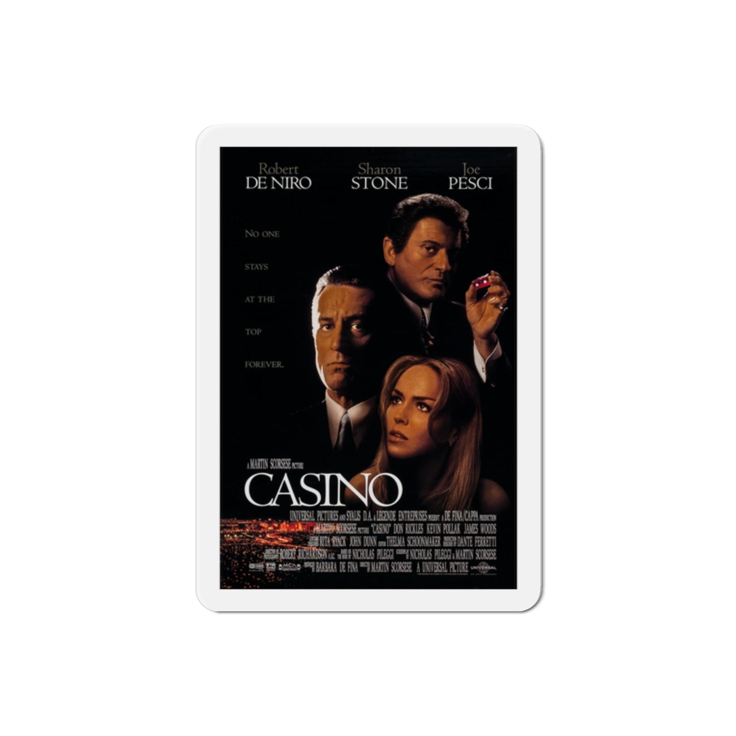 Casino 1995 Movie Poster Die-Cut Magnet-2" x 2"-The Sticker Space