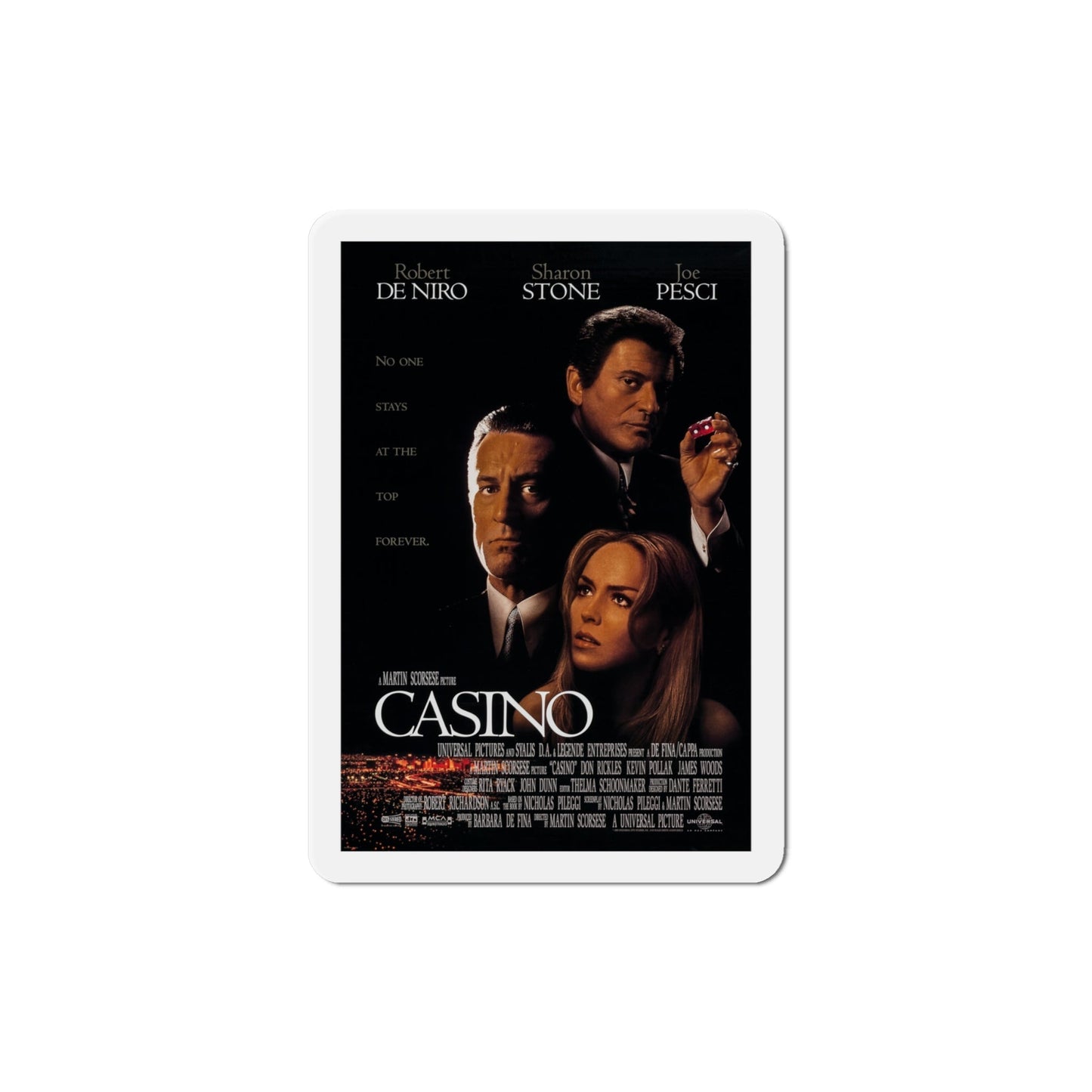 Casino 1995 Movie Poster Die-Cut Magnet-4" x 4"-The Sticker Space